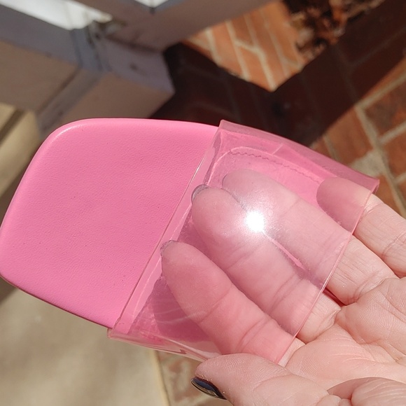 BCBGeneration Maxari Pink Transparent Mule Sandals Size 7.5 - Picture 4 of 7